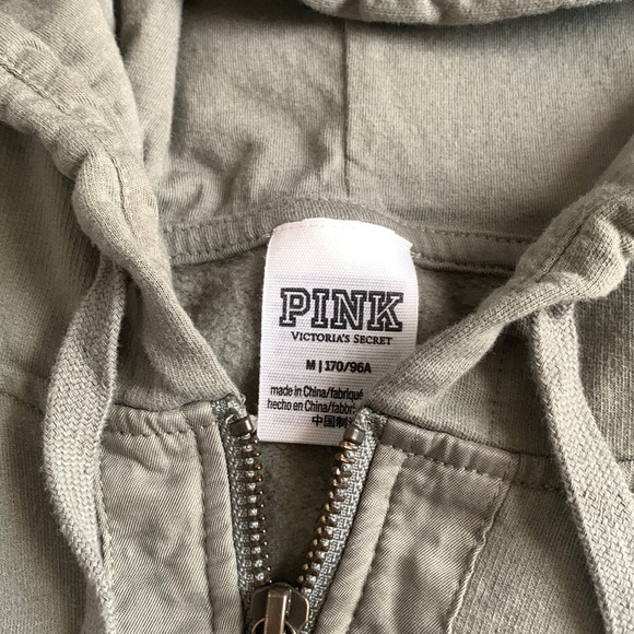 PINK olive green sport slouchy shoulder top - Picture 3 of 4